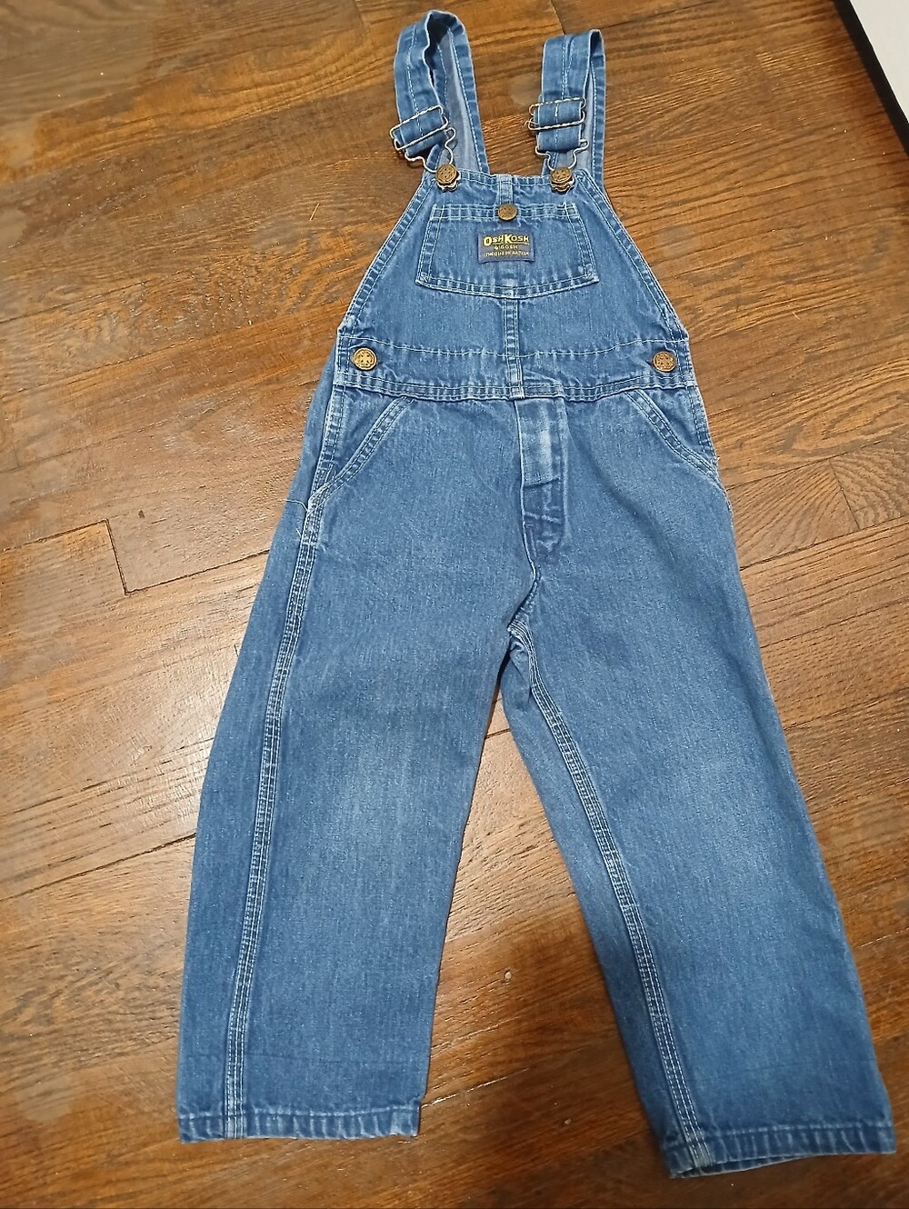 Vintage OshKosh B'gosh Boys' Blue Denim Overalls